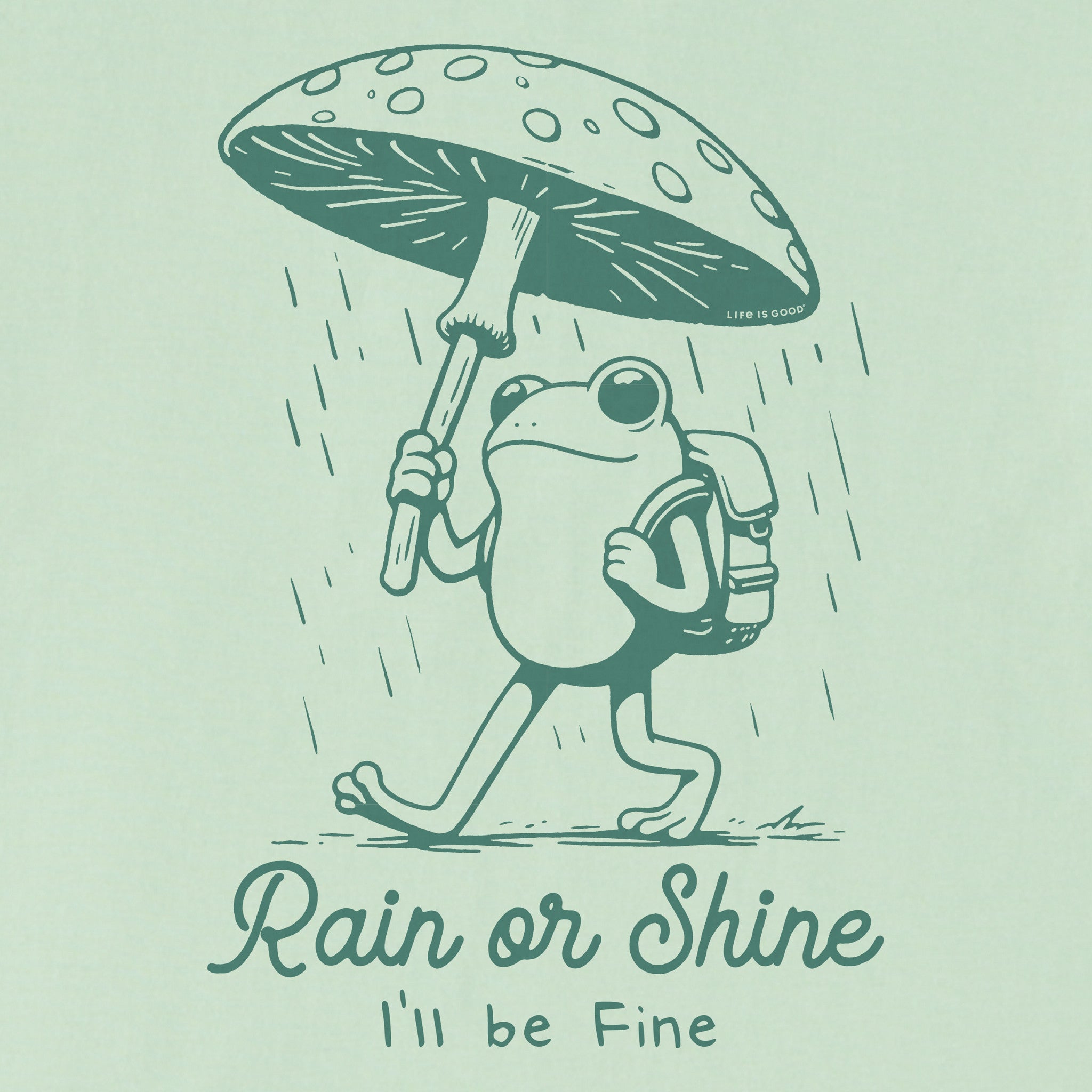 Kids Rain or Shine Frog Short Sleeve Crusher Tee