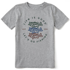 Kids Let's Go Fishing Short Sleeve Crusher Tee