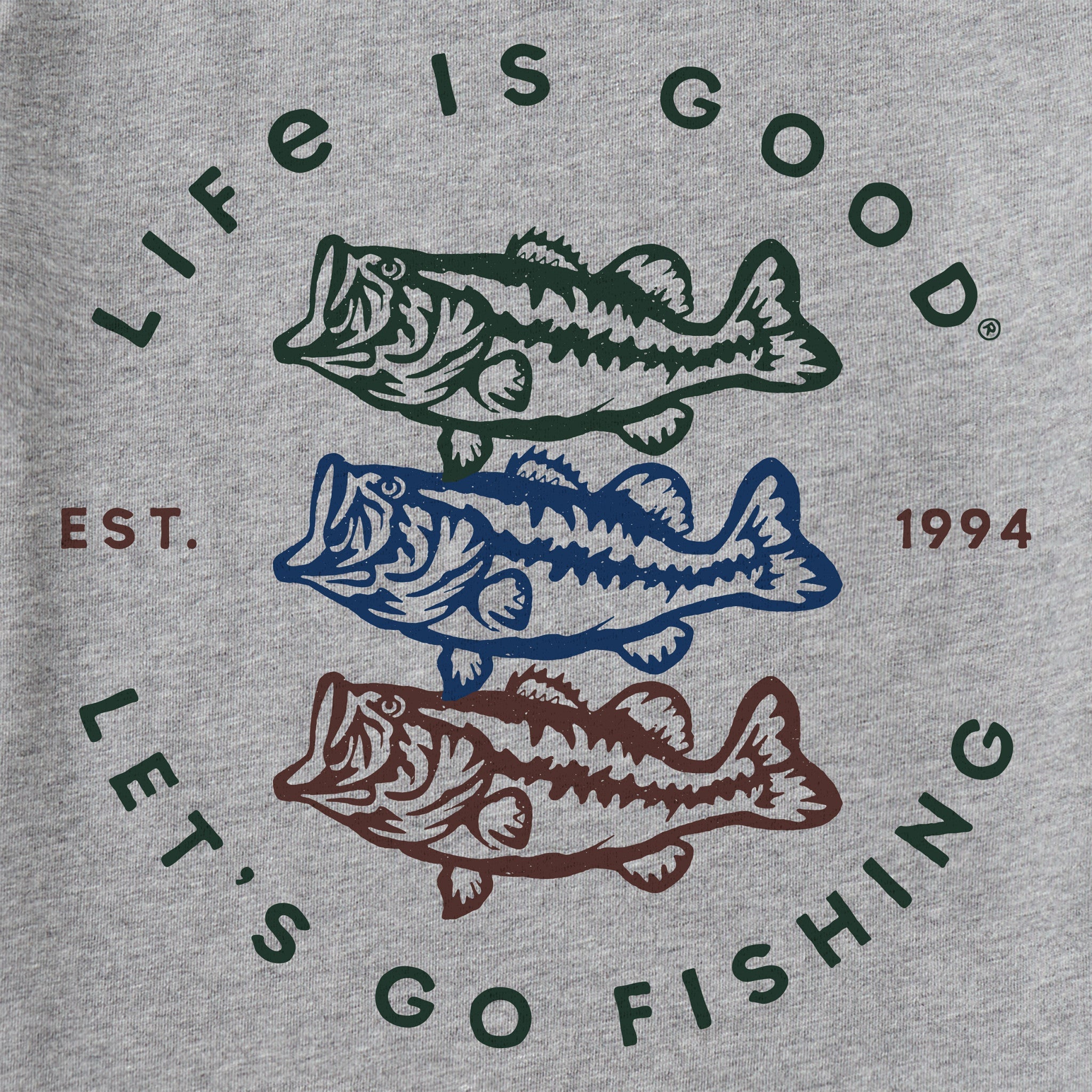 Kids Let's Go Fishing Short Sleeve Crusher Tee
