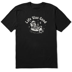 Men's Life Was Good Skeleton Floatie Short Sleeve Tee