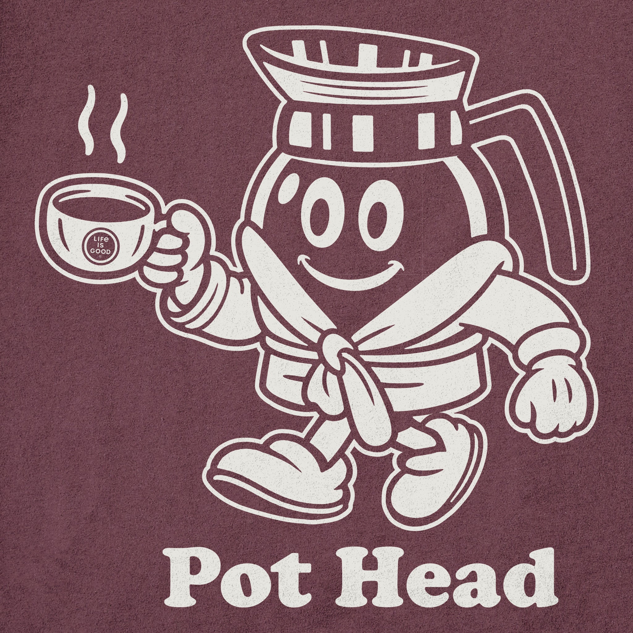 Men's Pot Head Mascot Short Sleeve Crusher Tee