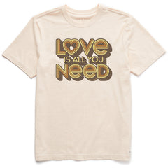 Men's Love is All You Need Short Sleeve Crusher Tee