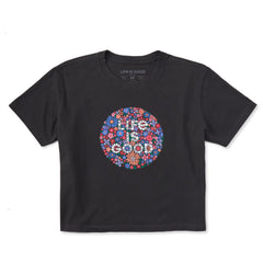Women's Flower LIG Short Sleeve Crusher Boxy Tee