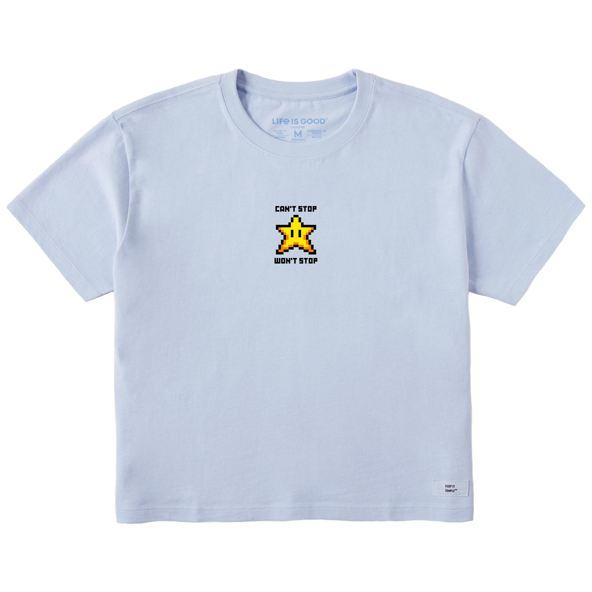 Women's Can't Stop Won't Stop Short Sleeve Crusher Boxy Tee