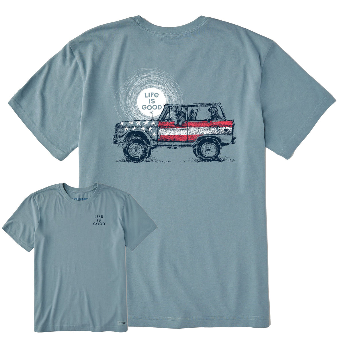 Men's Scribble Flag Off Road Short Sleeve Tee