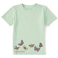 Kids Flying Butterflies Short Sleeve Crusher Tee