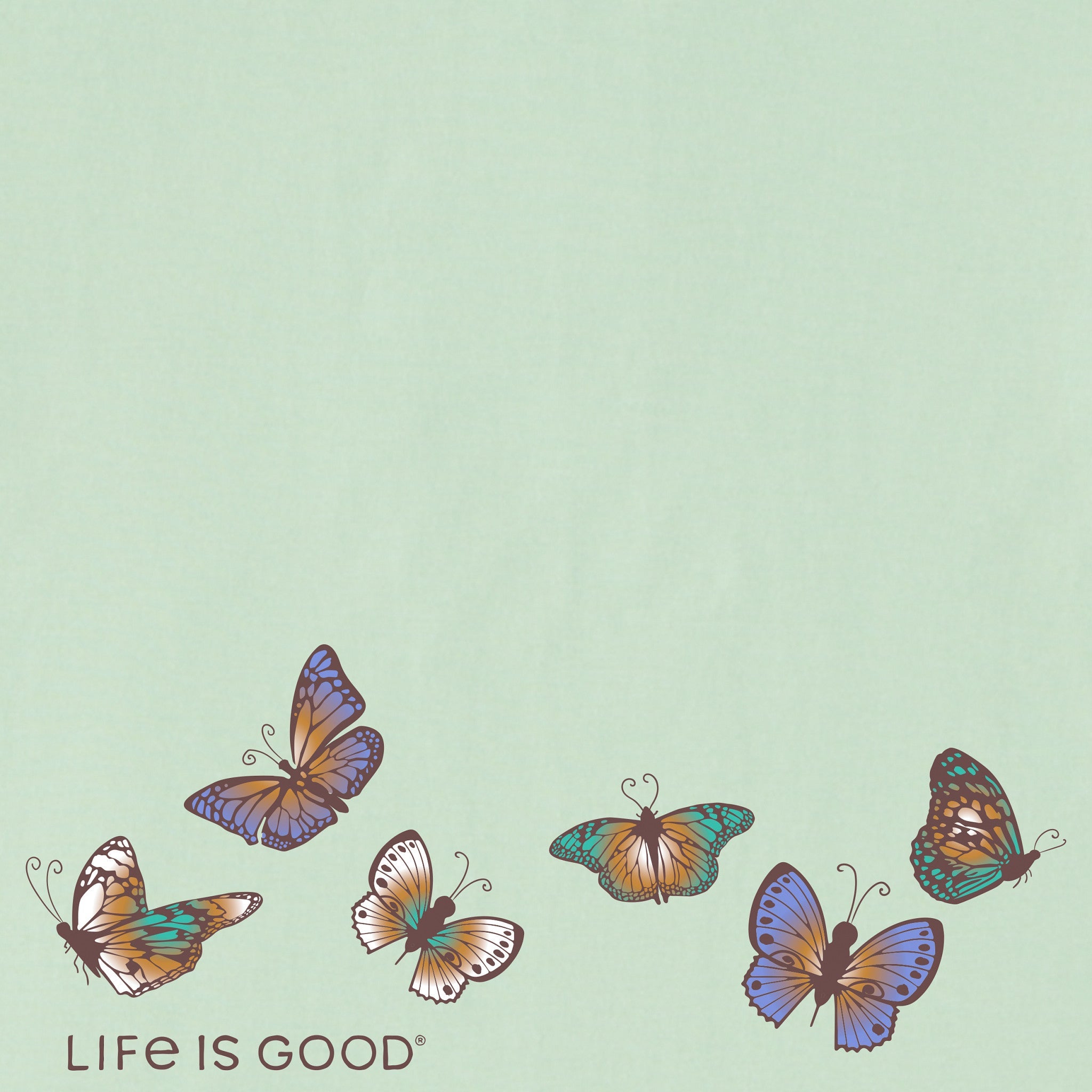 Kids Flying Butterflies Short Sleeve Crusher Tee