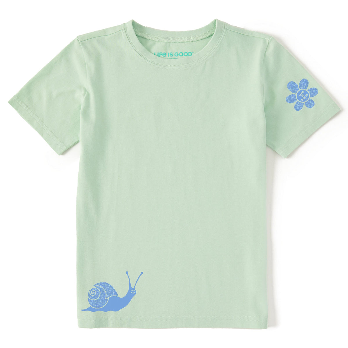 Kids Happy Snail Short Sleeve Crusher Tee
