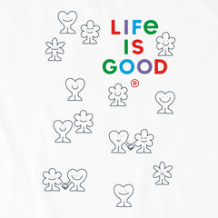 Kids Smiling Hearts and Flowers Short Sleeve Crusher Tee