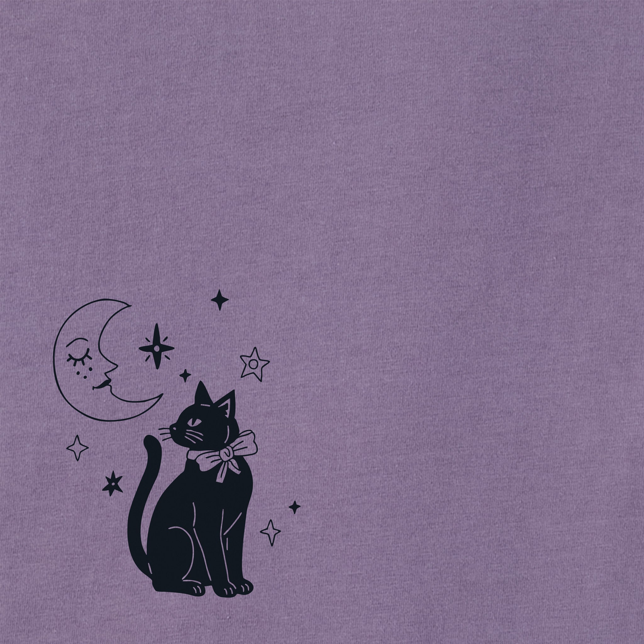 Women's Cat & Moon Short Sleeve Crusher Tee