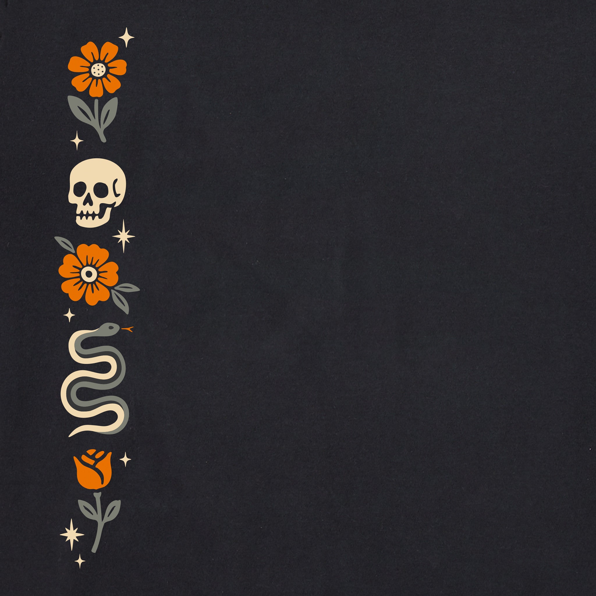Men's Skull & Snake Flowers Short Sleeve Crusher Tee