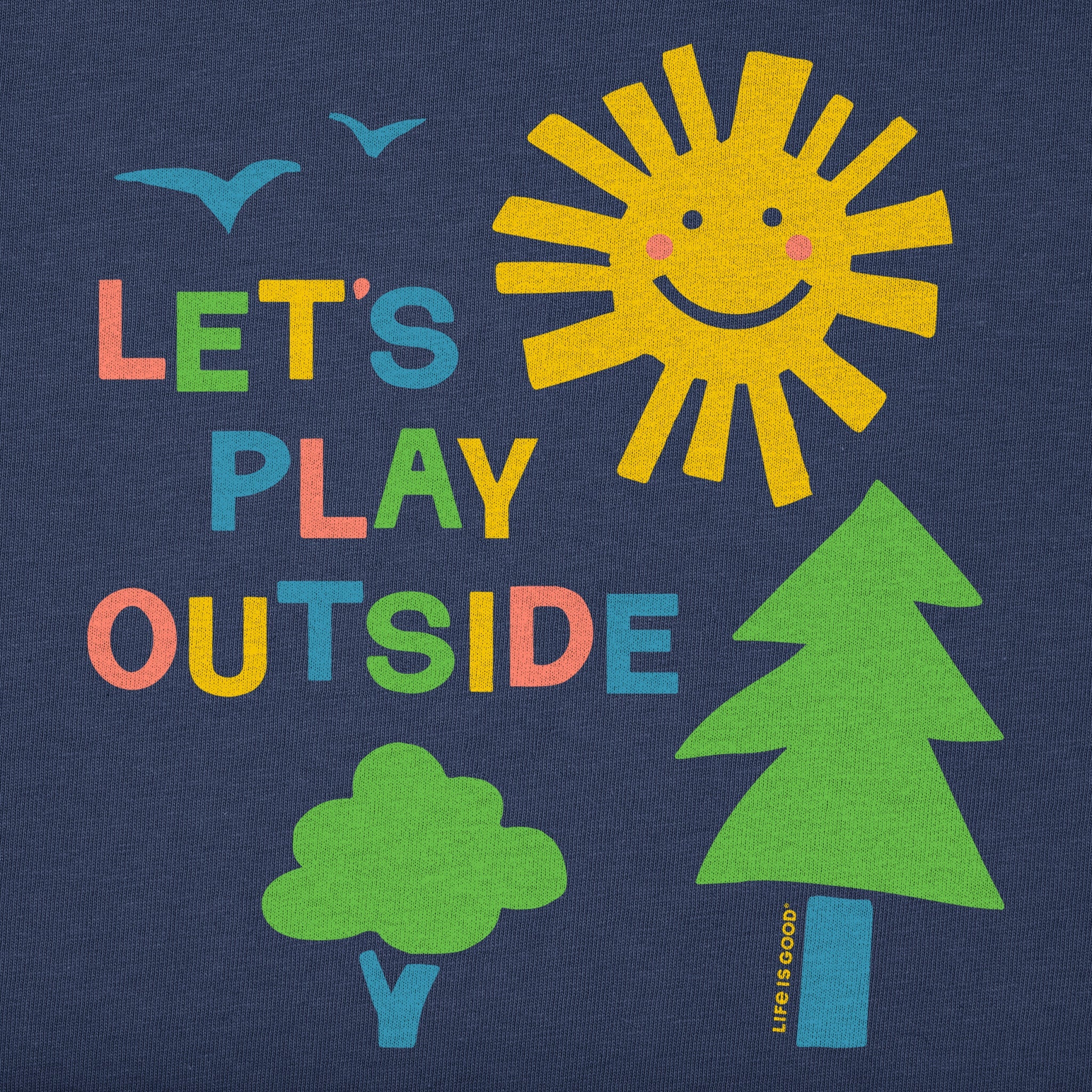 Toddler Let's Play Outside Short Sleeve Crusher Tee