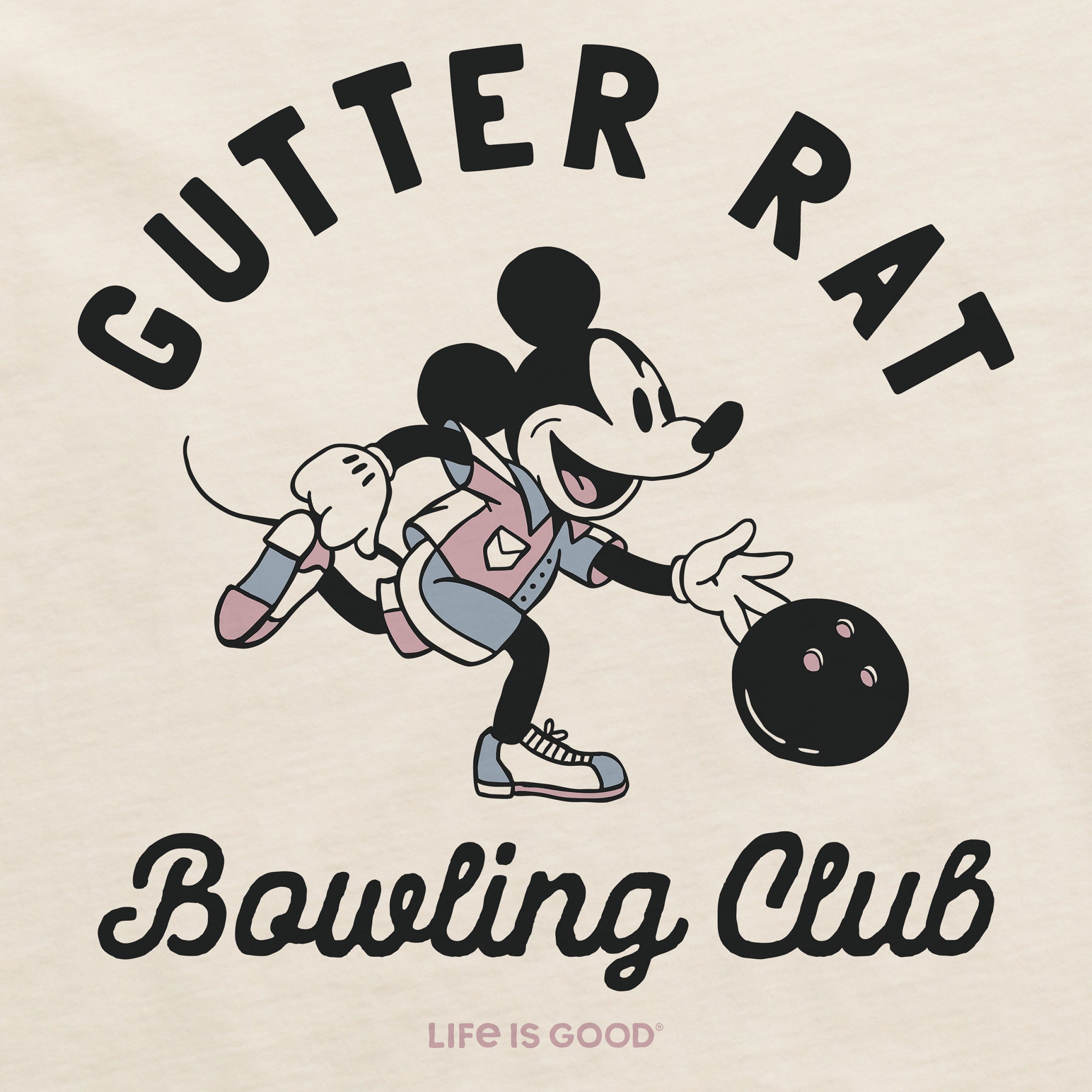 Women's Gutter Rat Bowling Club Short Sleeve Crusher Boxy Tee