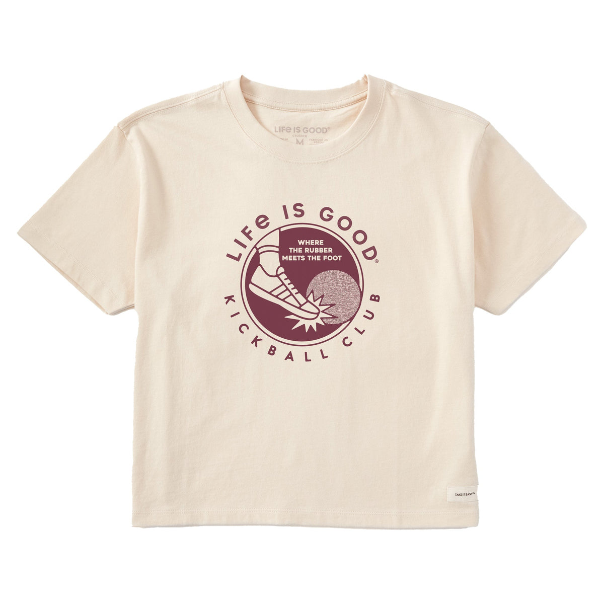 Women's Kickball Club Short Sleeve Crusher Boxy Tee