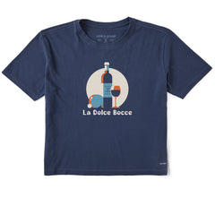 Women's La Dolce Bocce Short Sleeve Crusher Boxy Tee