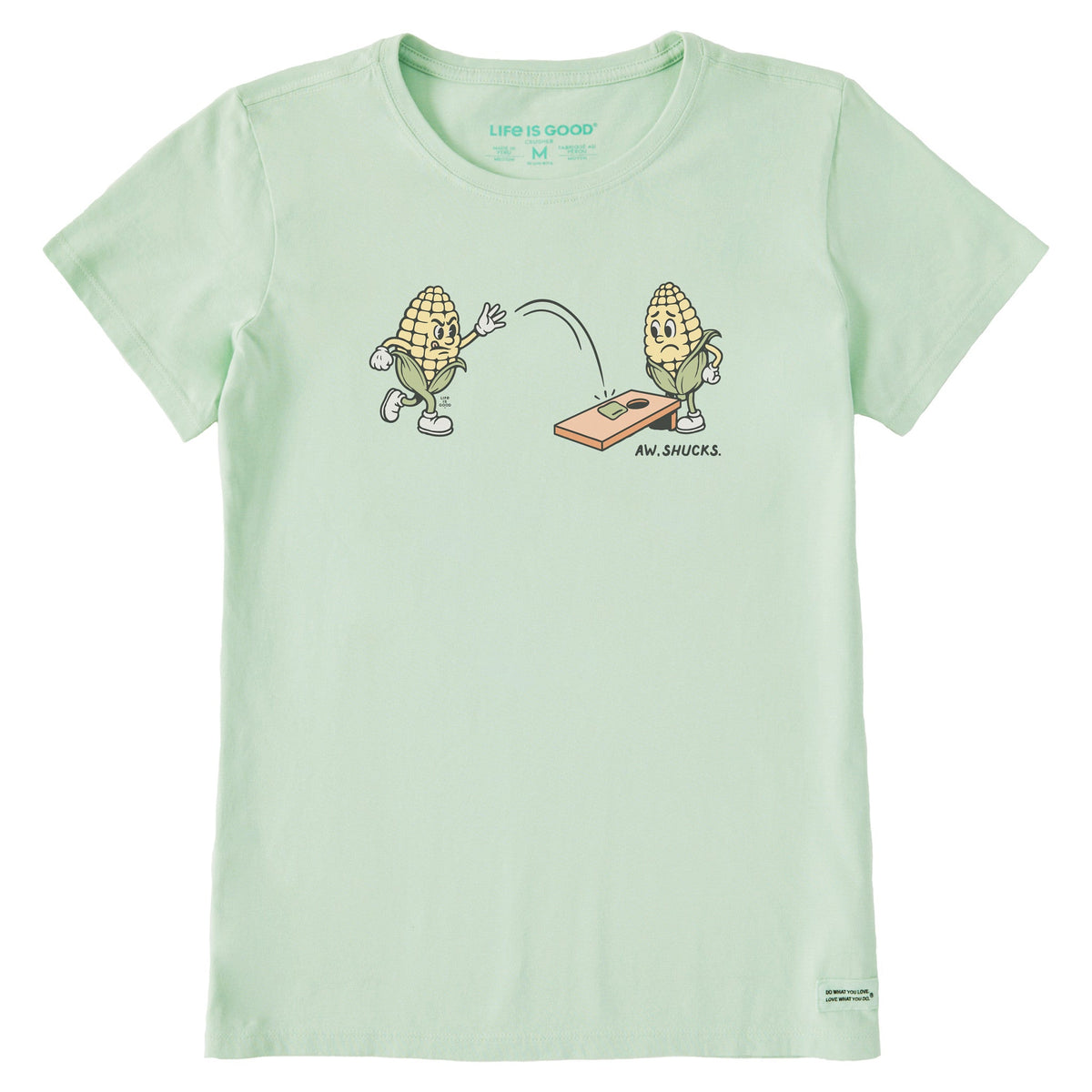 Women's Aw Shucks Cornhole Short Sleeve Crusher Tee