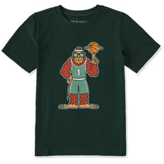Kids Hoopin' Bigfoot Short Sleeve Crusher Tee