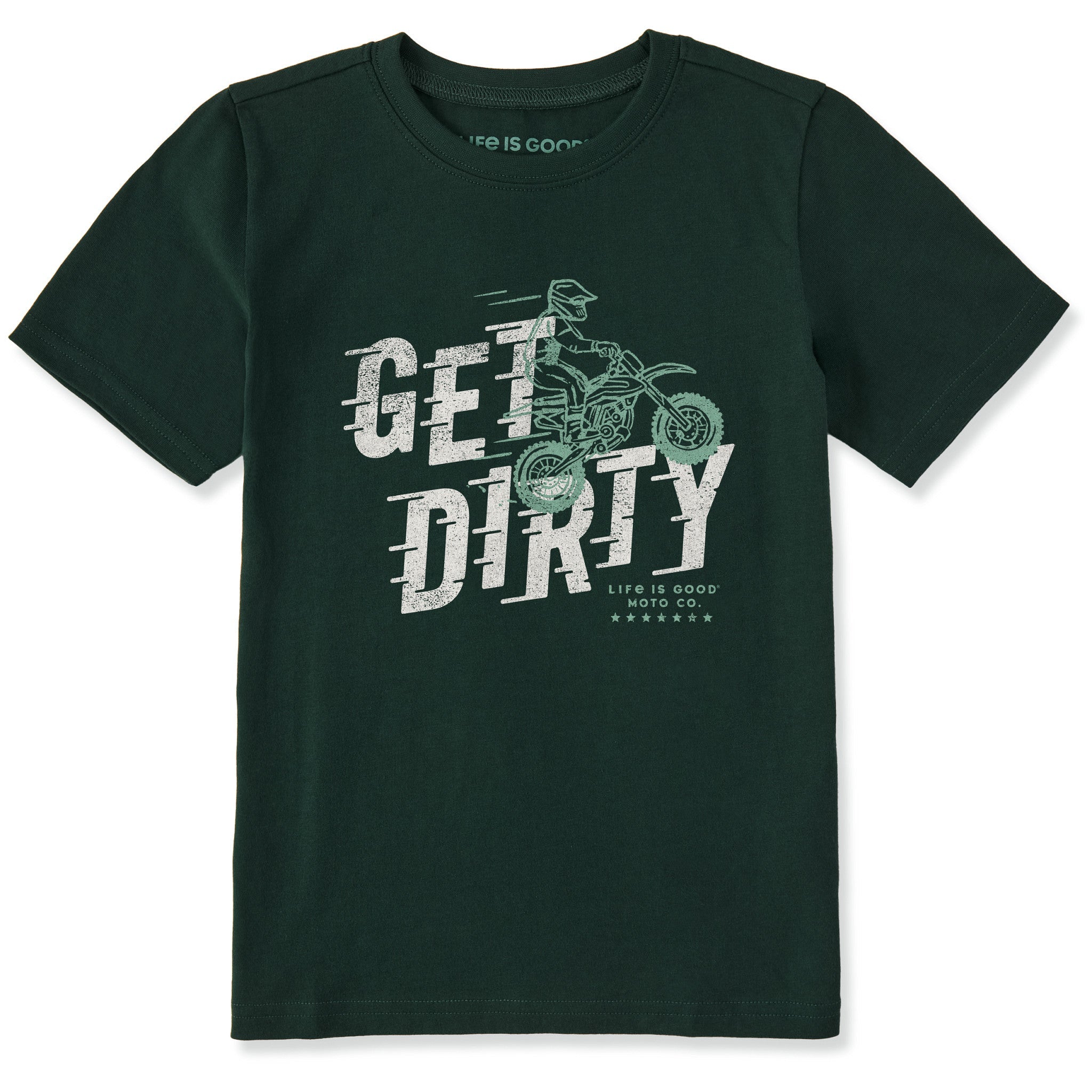 Kids Get Dirty Motorbike Short Sleeve Crusher Tee