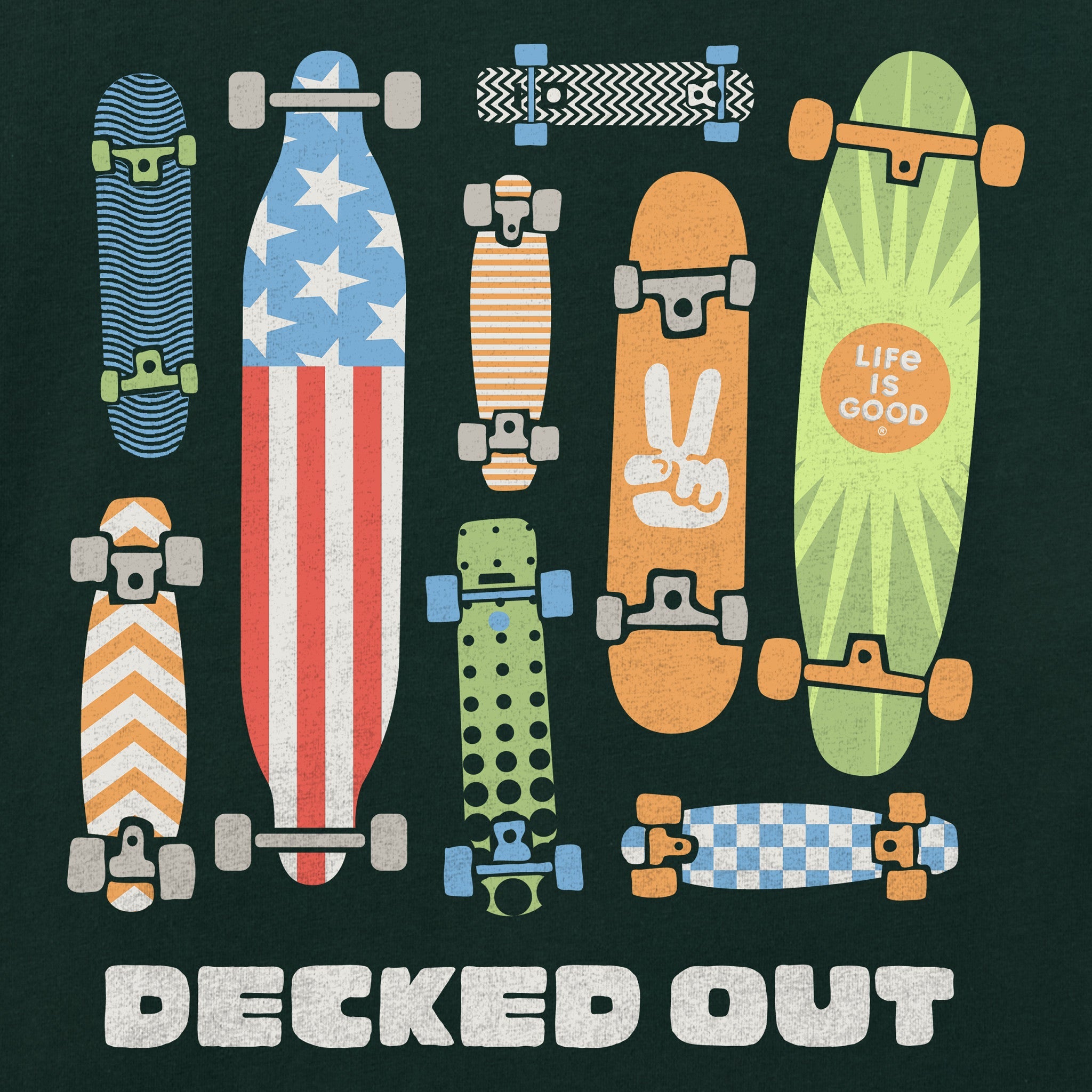 Kids Decked Out Skateboards Short Sleeve Crusher Tee