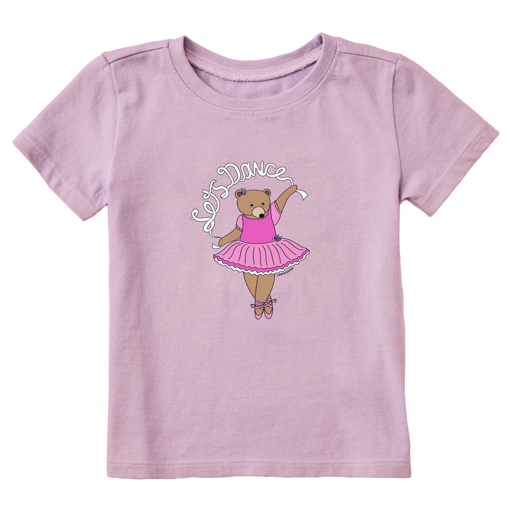 Toddler Lets Dance Ballet Bear Short Sleeve Crusher Tee