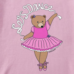 Toddler Lets Dance Ballet Bear Short Sleeve Crusher Tee
