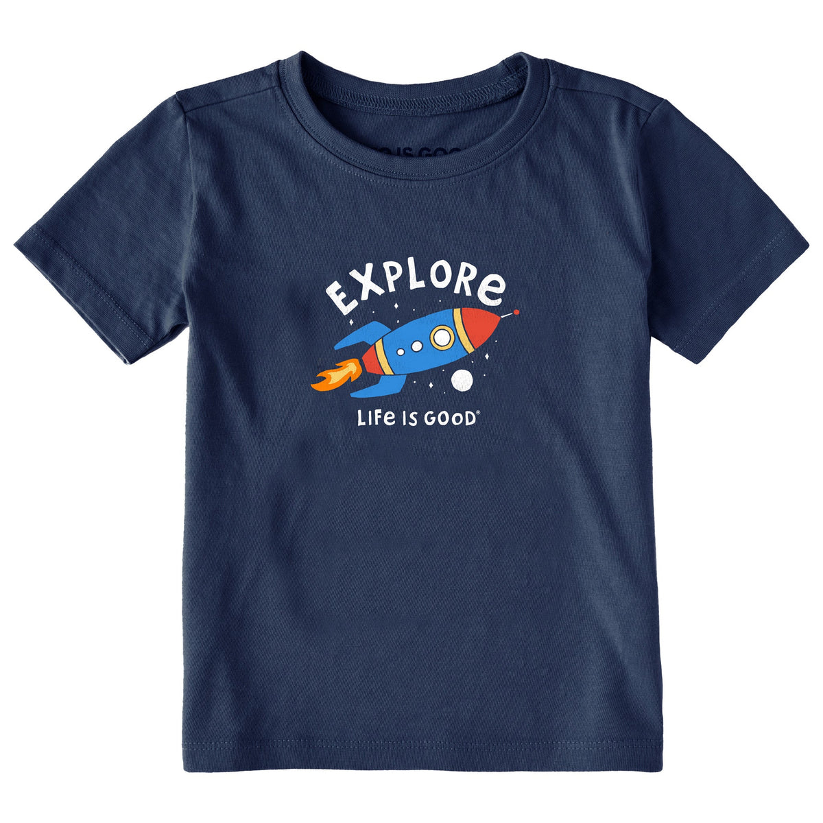 Toddler Explore Rocket Short Sleeve Crusher Tee