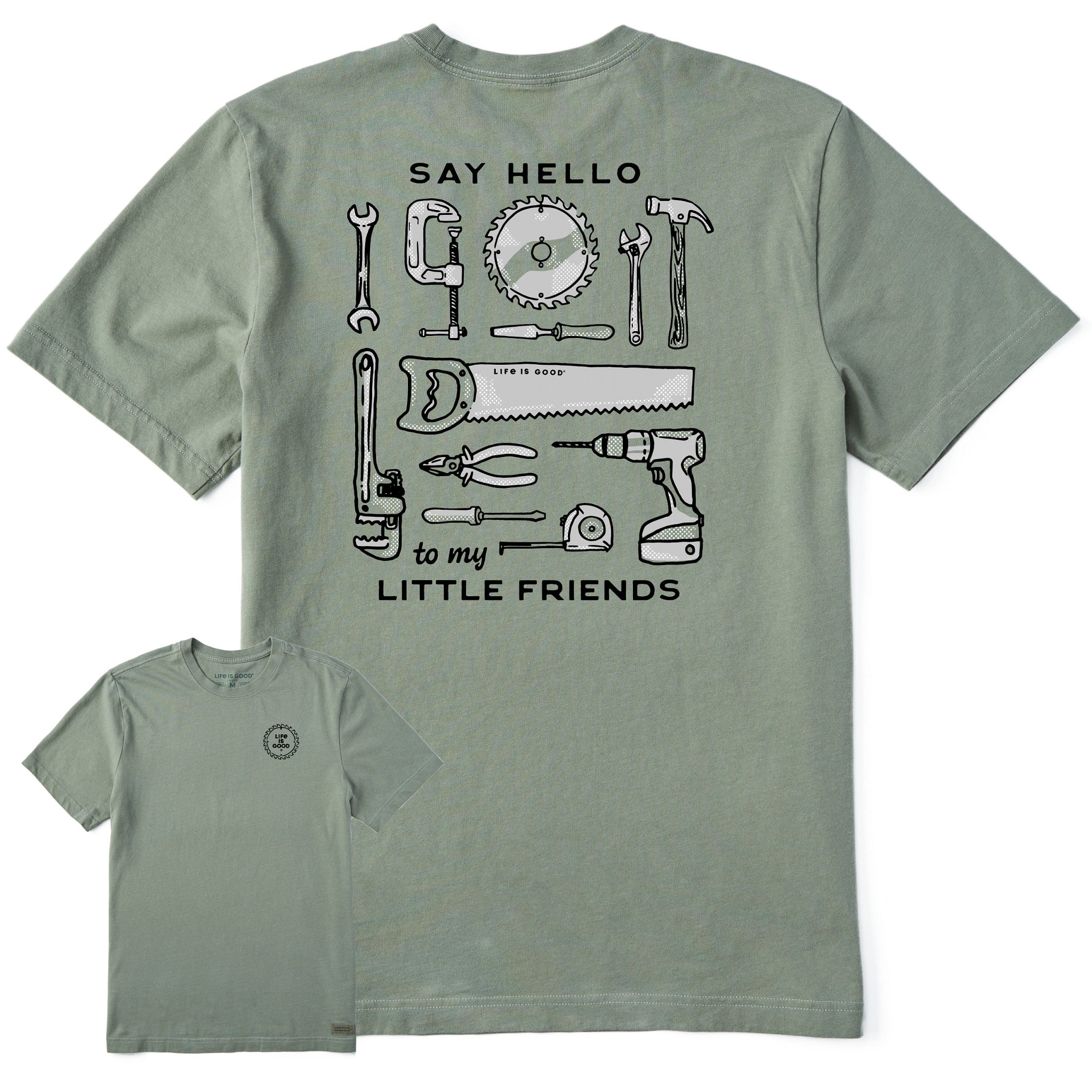 Men's Say Hello to My Little Friends Tools Short Sleeve Crusher Tee