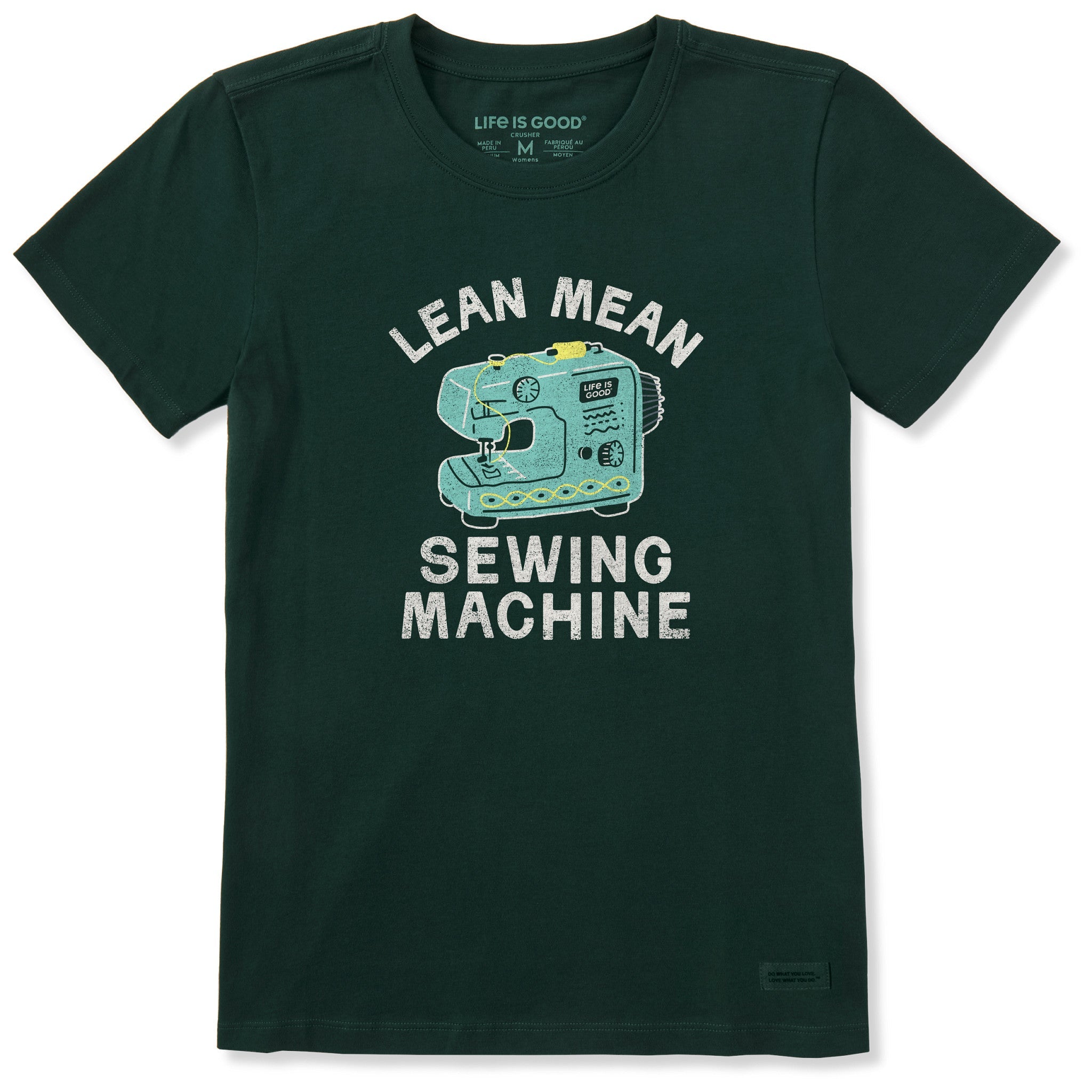Women's Lean Mean Sewing Machine Short Sleeve Crusher Tee