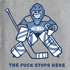 Kids The Puck Stops Here Short Sleeve Crusher Tee