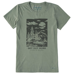 Women's Get Out More Stamp Short Sleeve Crusher Tee