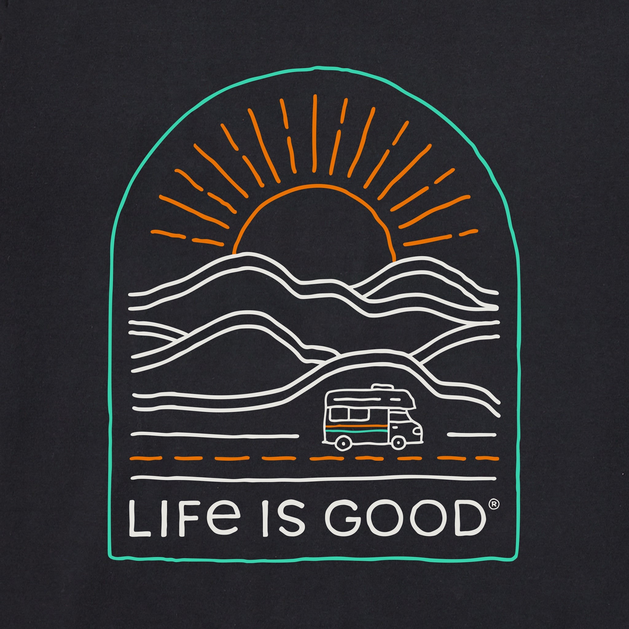 Men's On the Road Again Short Sleeve Crusher Tee