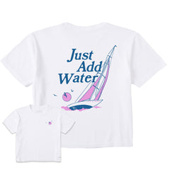 Women's Just Add Water Sunset Sail Short Sleeve Crusher Boxy Tee