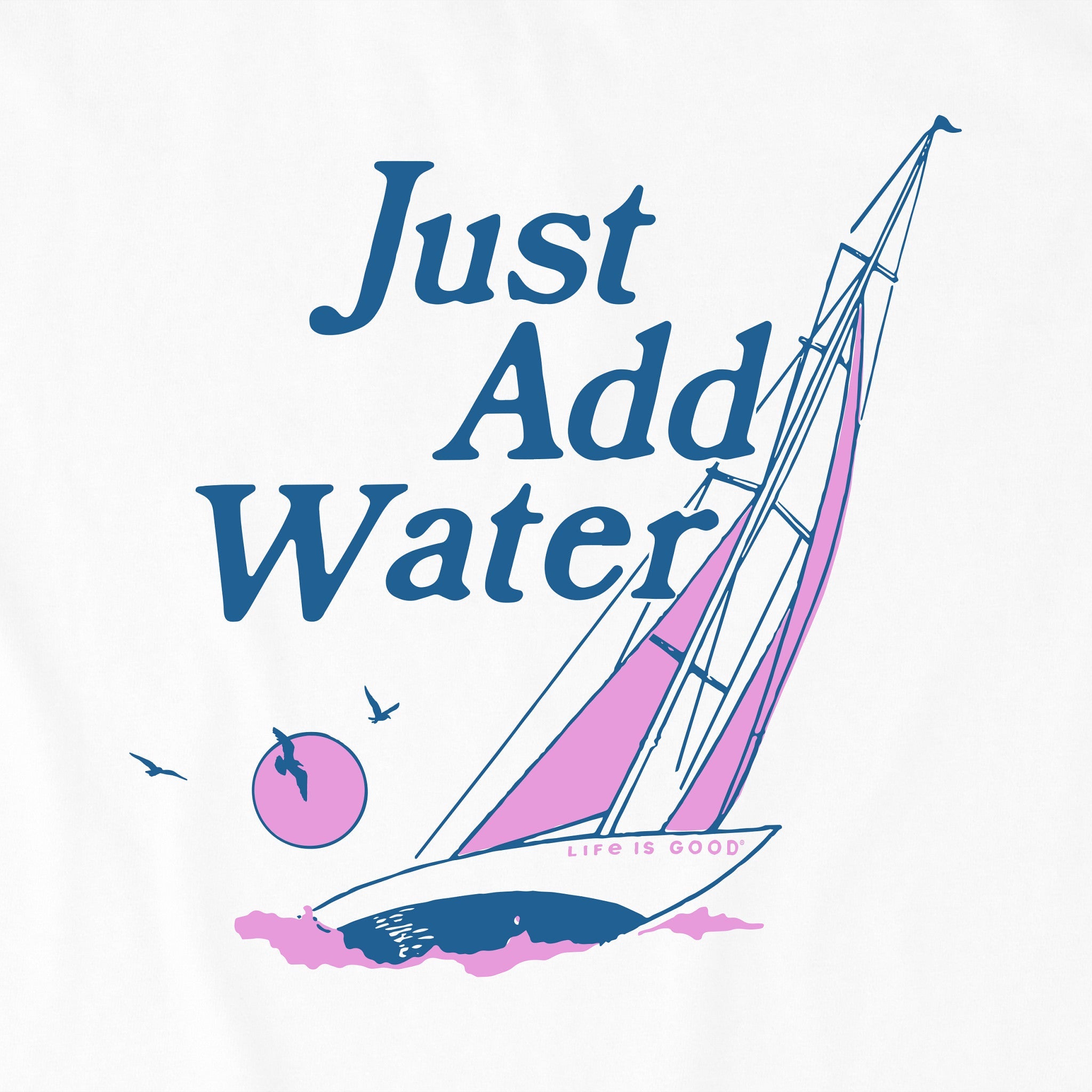 Women's Just Add Water Sunset Sail Short Sleeve Crusher Boxy Tee