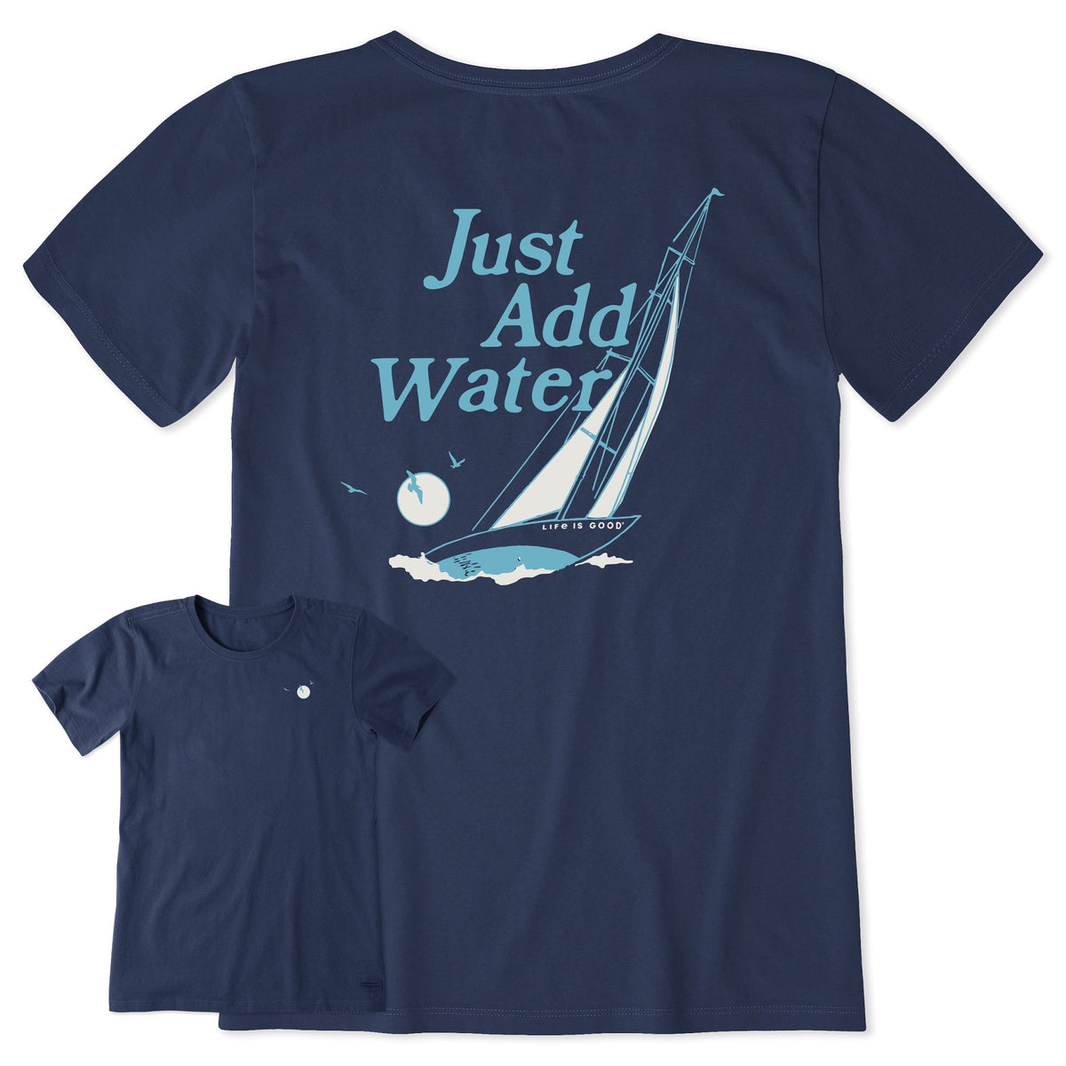 Women's Just Add Water Sunset Sail Short Sleeve Tee