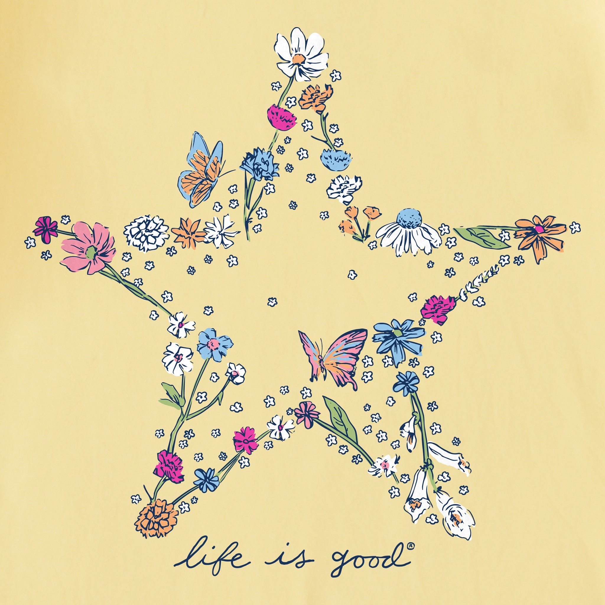 Kids Wildflower Star Short Sleeve Crusher Tee