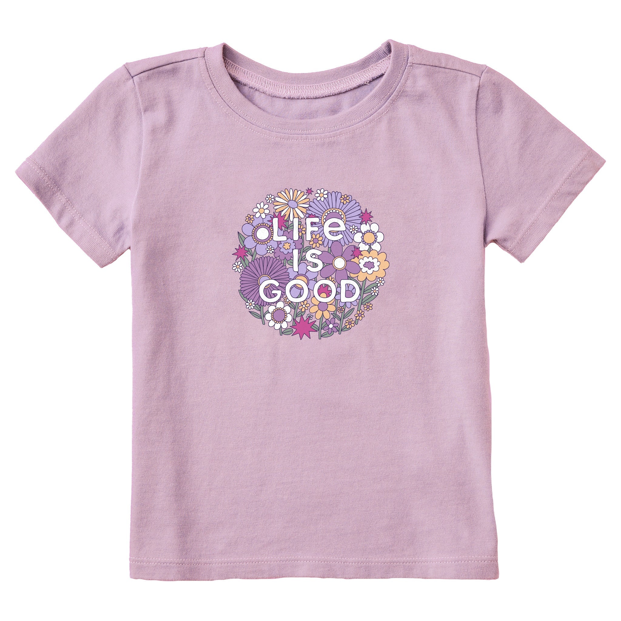 Toddler Retro Flowerball Short Sleeve Crusher Tee