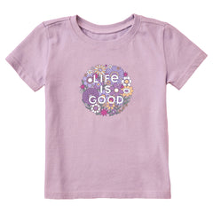 Toddler Retro Flowerball Short Sleeve Crusher Tee