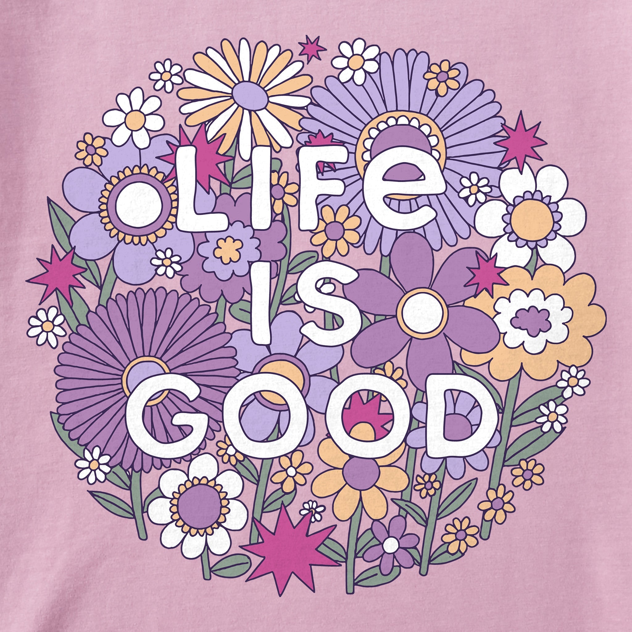 Toddler Retro Flowerball Short Sleeve Crusher Tee