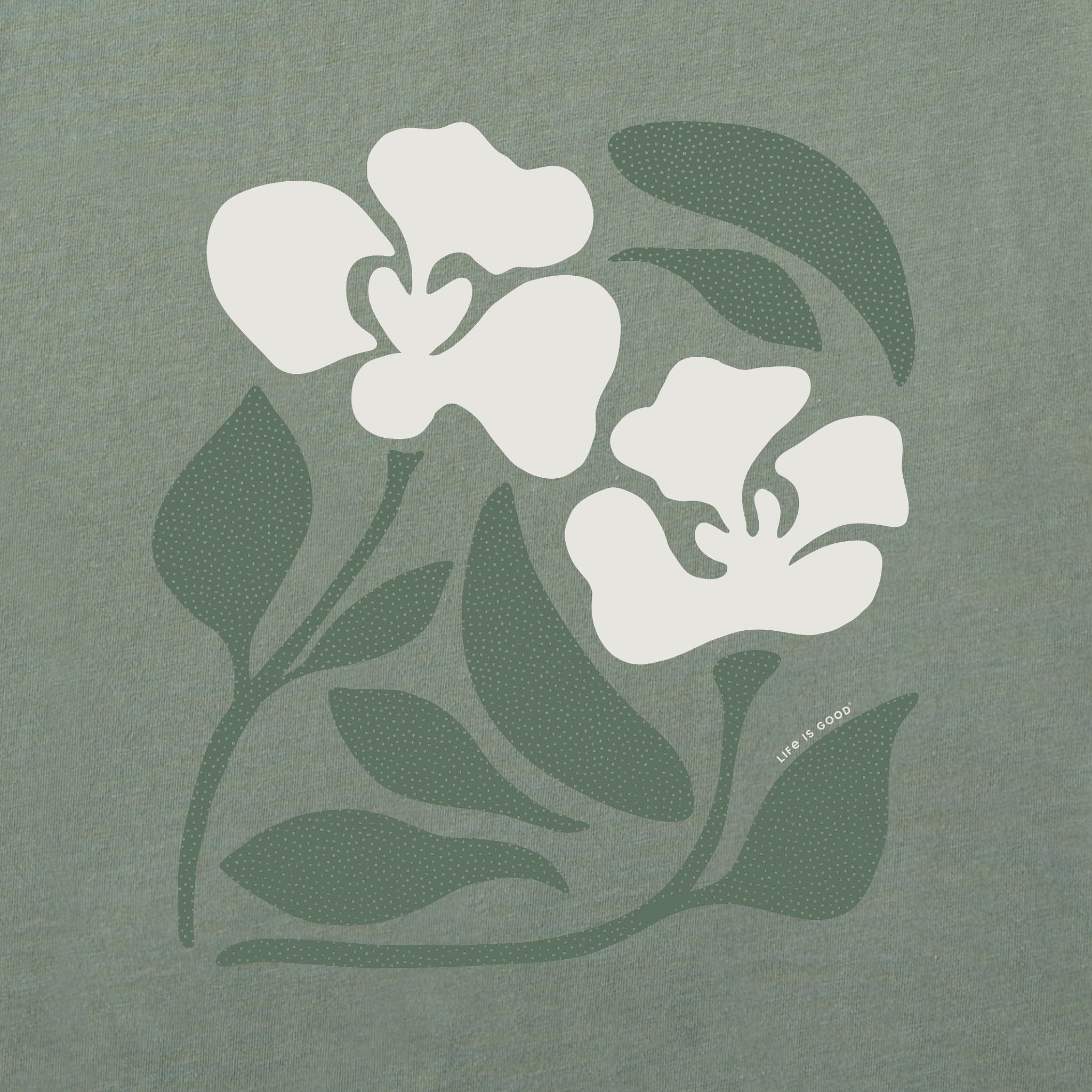 Women's Abstract Flowers Short Sleeve Crusher Boxy Tee