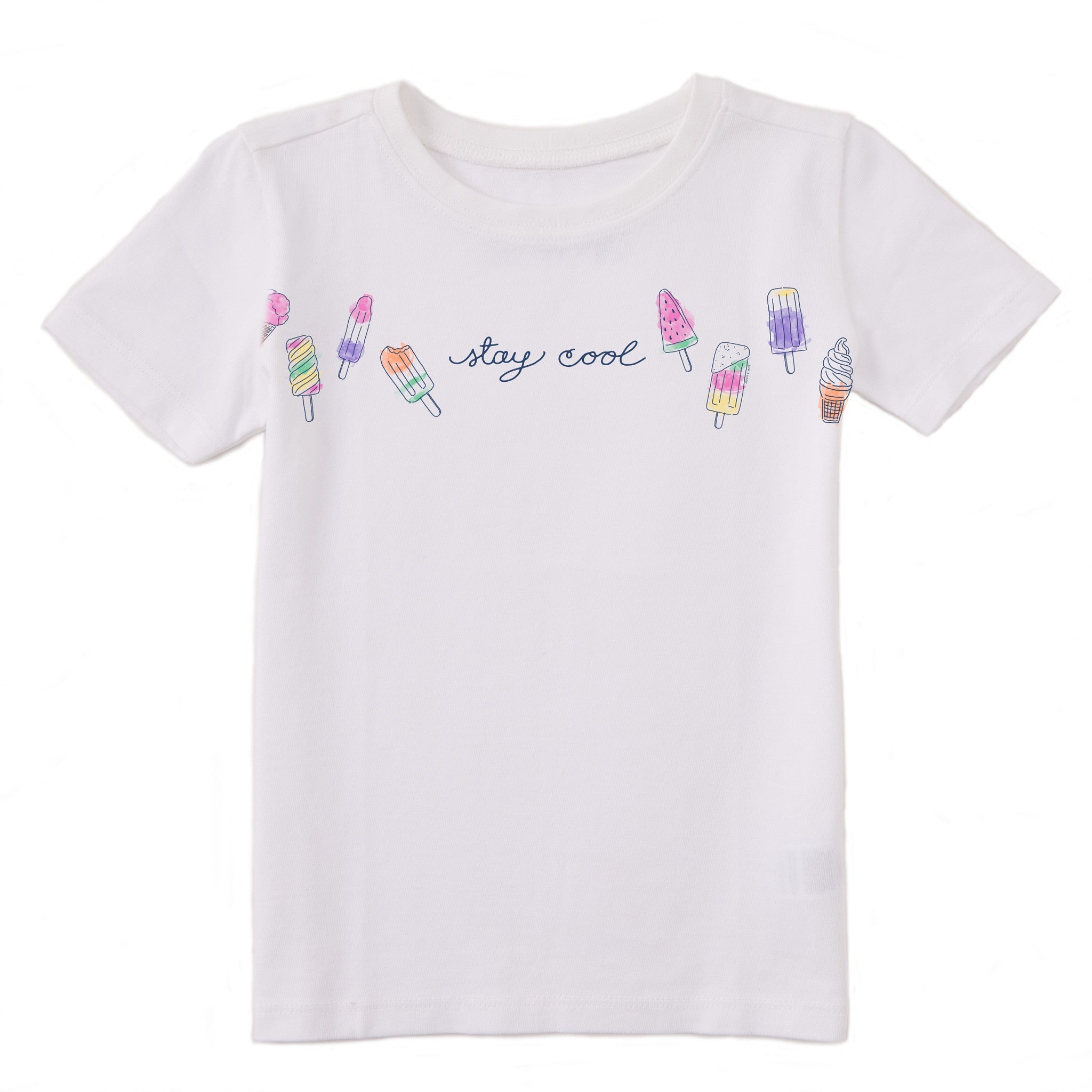 Toddler Ice Cream Stay Cool Short Sleeve Crusher Tee