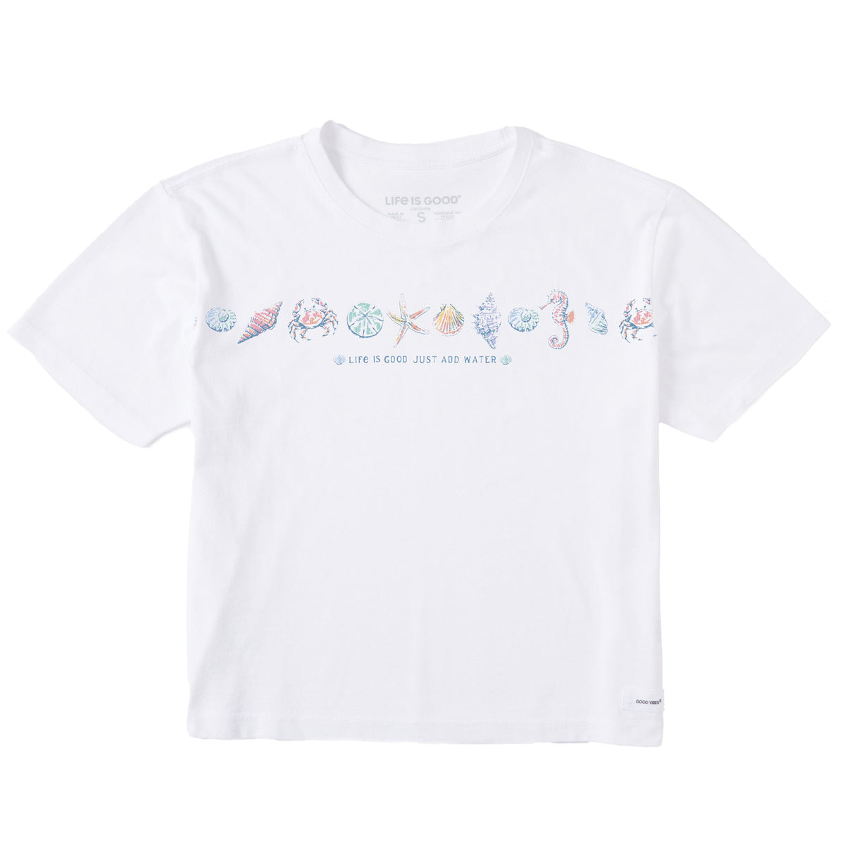 Women's Just Add Water Shells Short Sleeve Crusher Boxy Tee