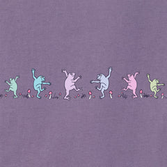 Women's Dancing Frogs Mushrooms Short Sleeve Crusher Boxy Tee