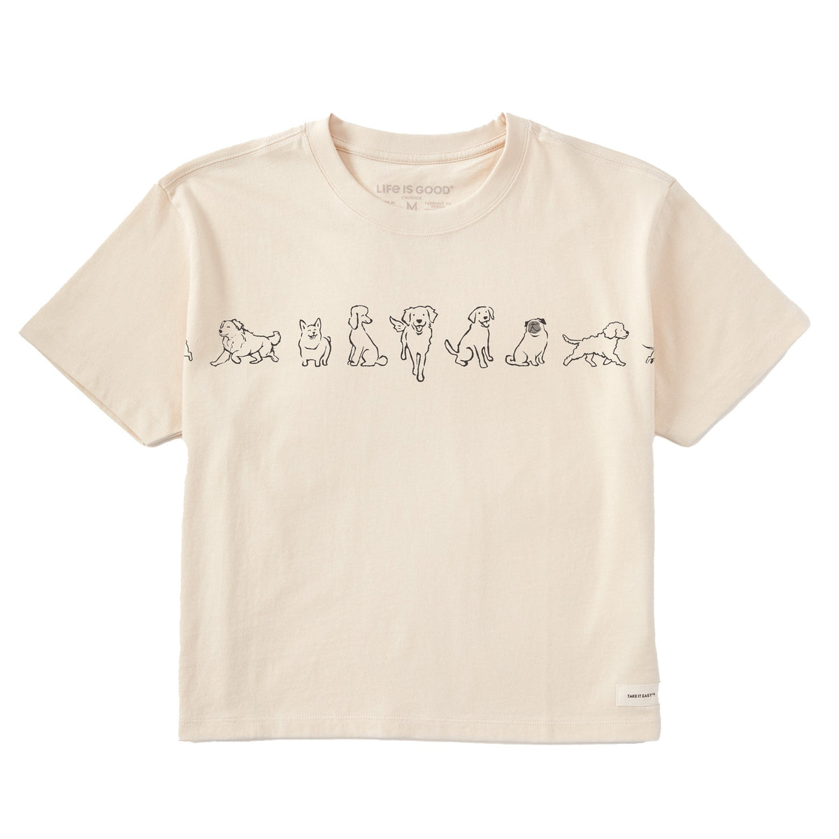 Women's Inkbrush Pups Short Sleeve Crusher Boxy Tee