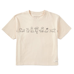 Women's Inkbrush Pups Short Sleeve Crusher Boxy Tee