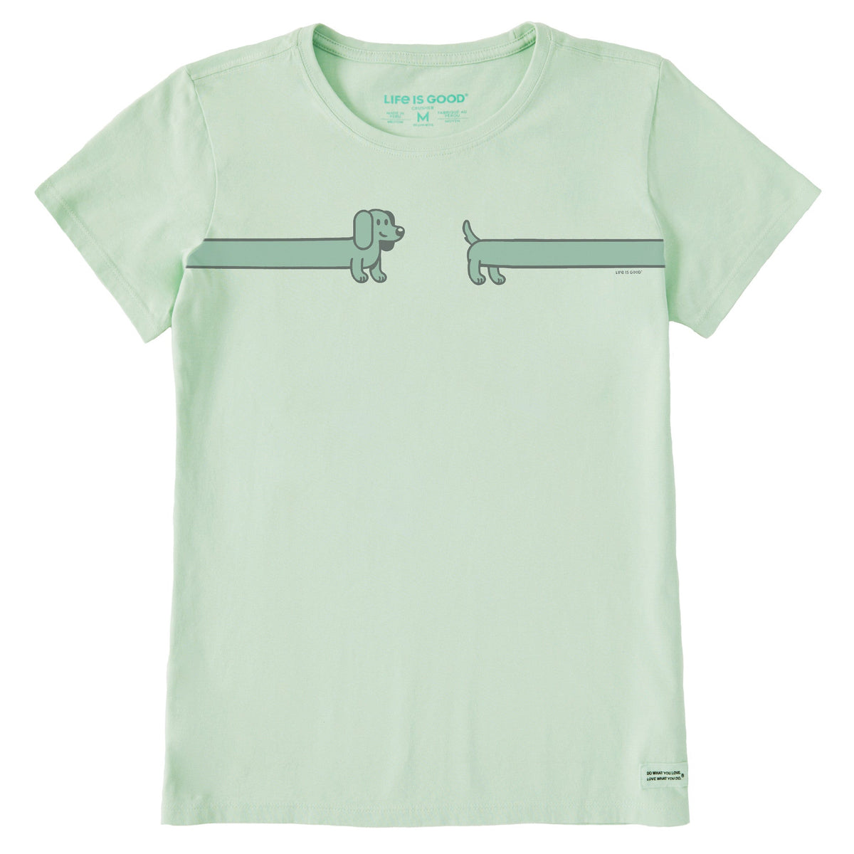 Women's Happy Dachshund Short Sleeve Crusher Tee