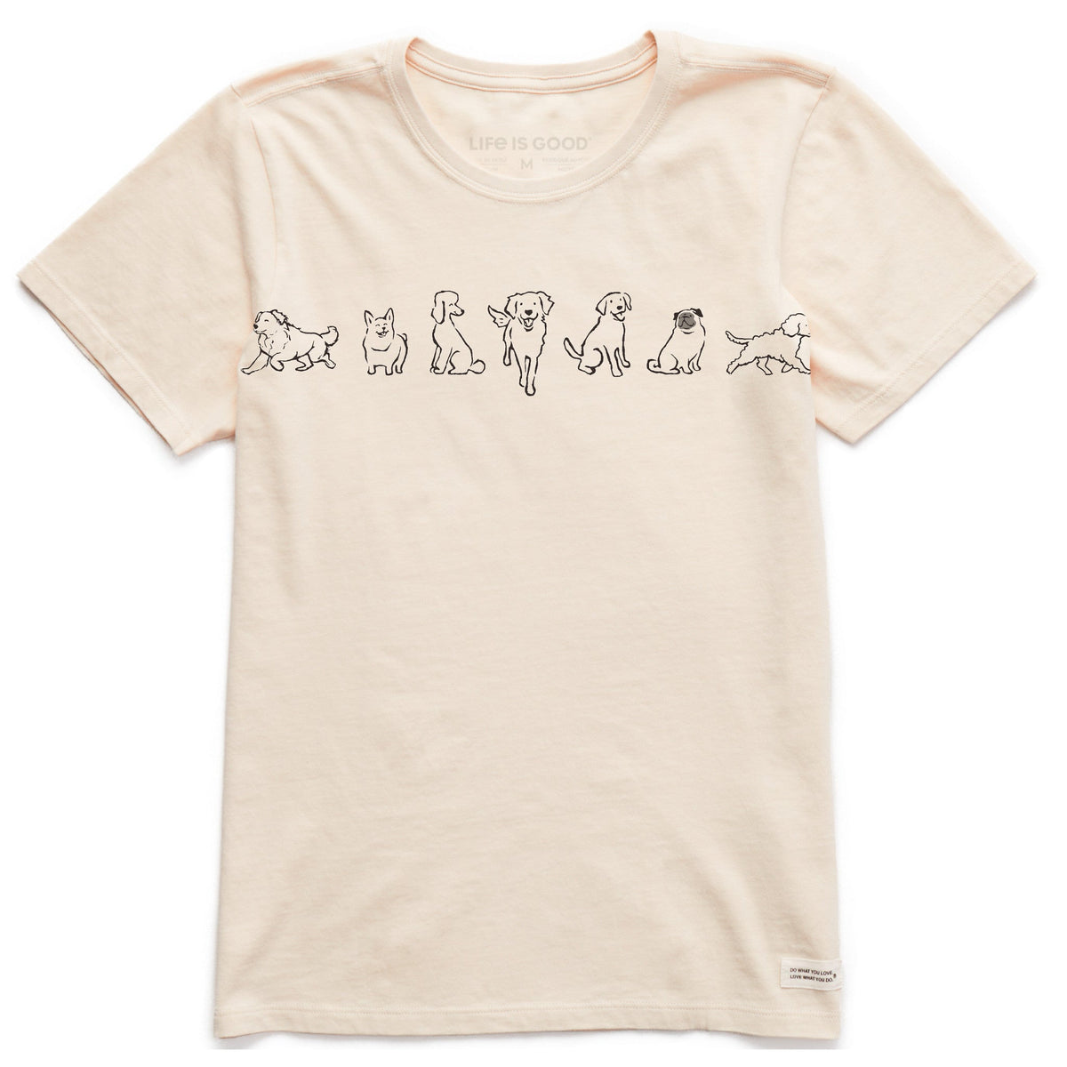 Women's Inkbrush Pups Short Sleeve Crusher Tee