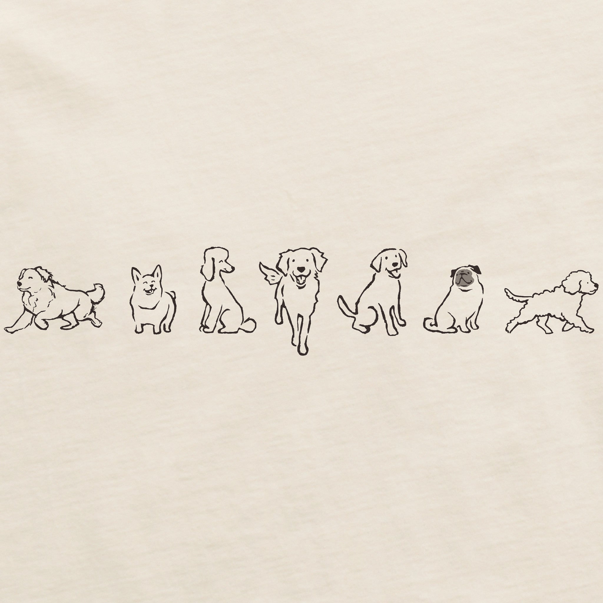 Women's Inkbrush Pups Short Sleeve Crusher Tee