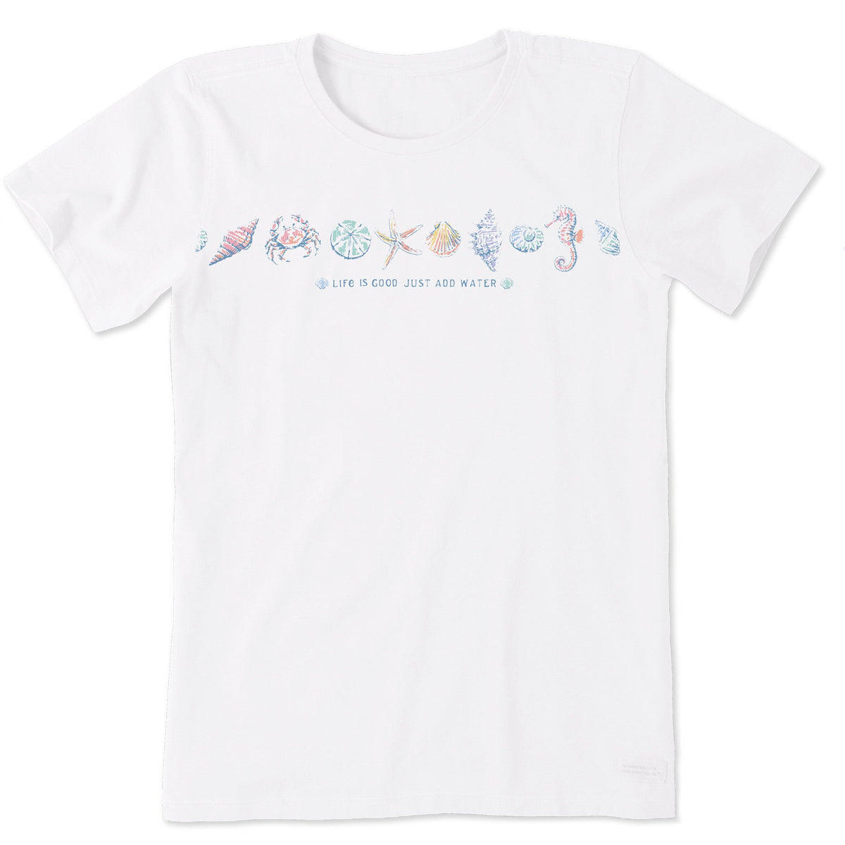 Women's Just Add Water Shells Short Sleeve Crusher Tee