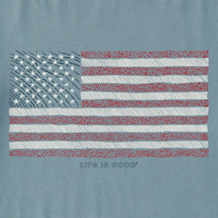 Men's Yankee Doodle Flag Long Sleeve Crusher Tee