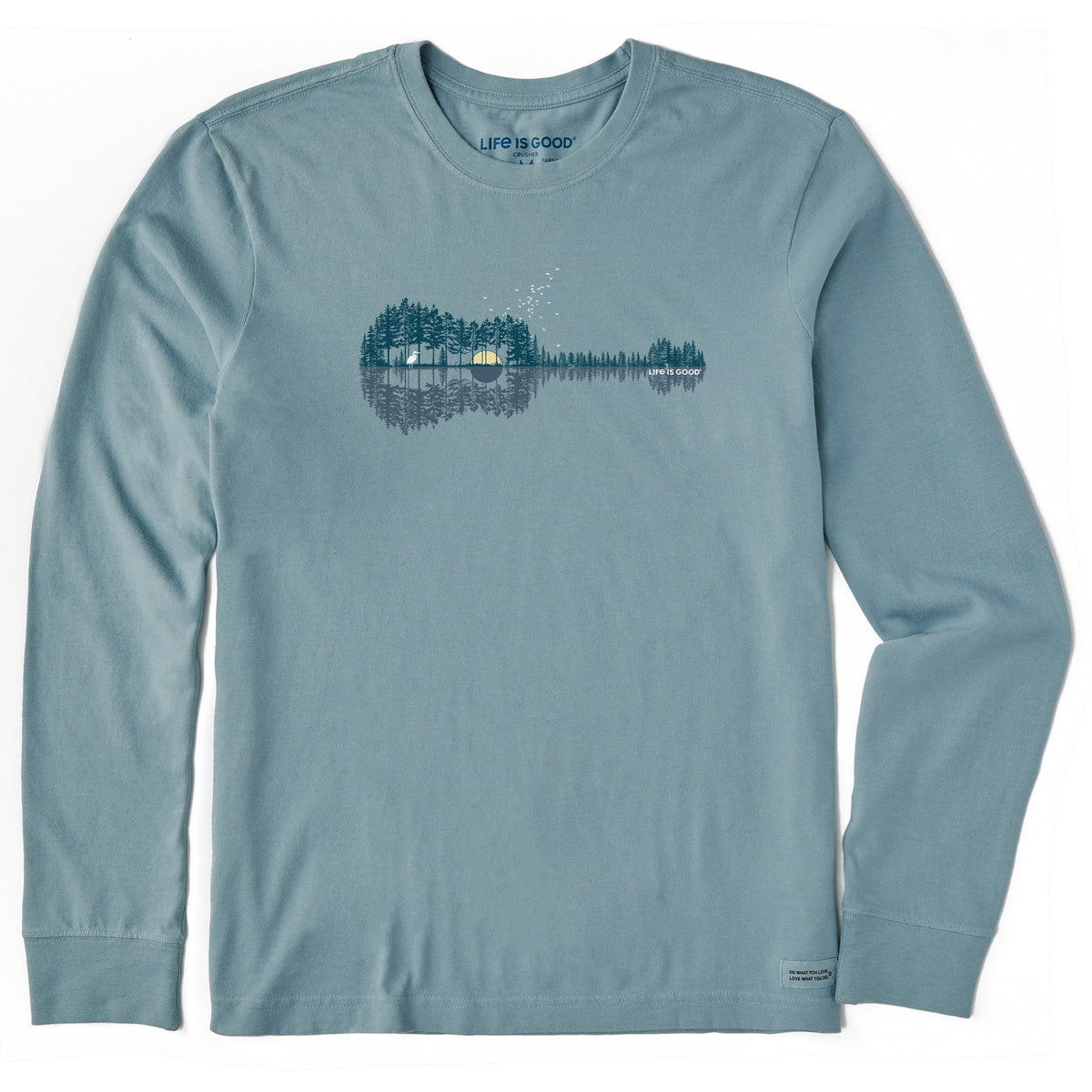 Men's Pine Guitarscape Long Sleeve Crusher Tee